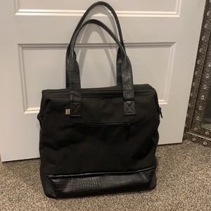 Beis convertible mini weekender - black croc